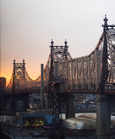 sunrise on the 59th St bridge, NYC